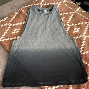 Forever 21 Gray to Black Ombre Muscle Tee